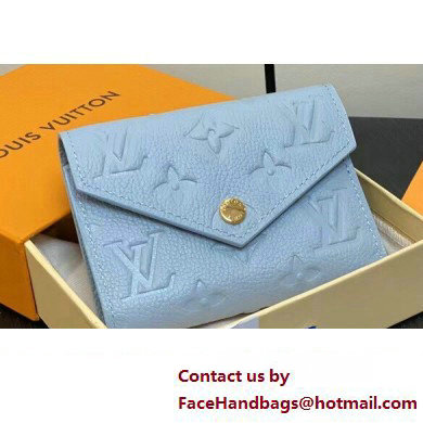 Louis Vuitton Monogram Empreinte Victorine Wallet M83271 Blue Hour 2024