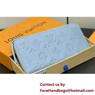 Louis Vuitton Monogram Empreinte Zippy Wallet M83225 Blue Hour 2024 - Click Image to Close