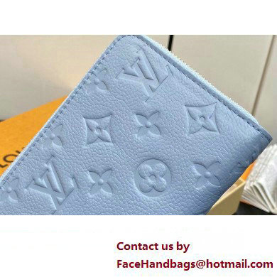 Louis Vuitton Monogram Empreinte Zippy Wallet M83225 Blue Hour 2024