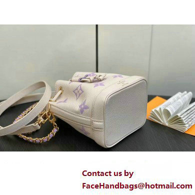 Louis Vuitton Monogram Empreinte leather Nano Noe Bag M82933 creamy/Purple 2024