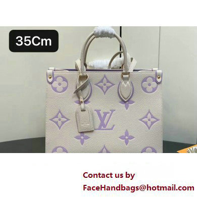 Louis Vuitton Monogram Empreinte leather OnTheGo MM Bag M23937 creamy/Purple 2024