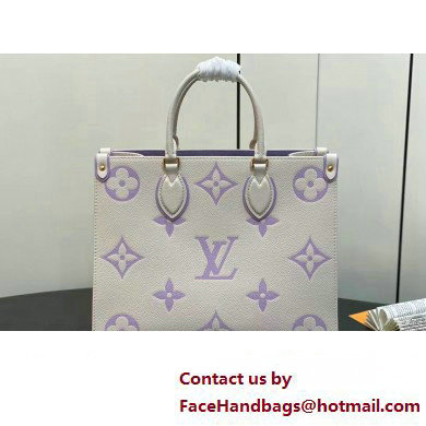 Louis Vuitton Monogram Empreinte leather OnTheGo MM Bag M23937 creamy/Purple 2024