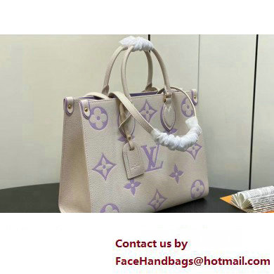 Louis Vuitton Monogram Empreinte leather OnTheGo MM Bag M23937 creamy/Purple 2024