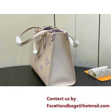 Louis Vuitton Monogram Empreinte leather OnTheGo MM Bag M23937 creamy/Purple 2024