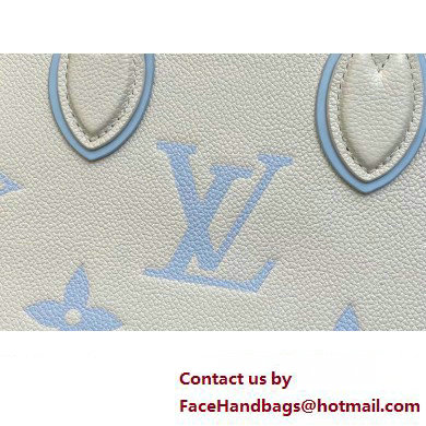 Louis Vuitton Monogram Empreinte leather OnTheGo PM Bag M45653 creamy/Blue 2024