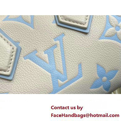 Louis Vuitton Monogram Empreinte leather Speedy Bandouliere 20 Bag M46397 creamy/Blue 2024