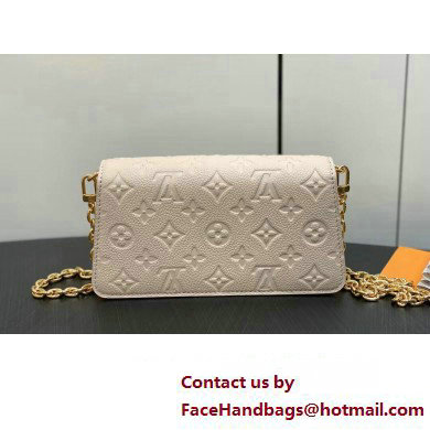 Louis Vuitton Monogram Empreinte leather Wallet On Chain Metis Bag M82836 Cream 2023