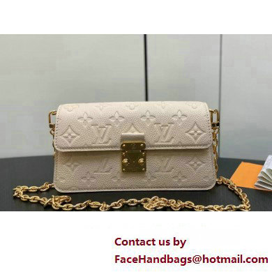 Louis Vuitton Monogram Empreinte leather Wallet On Chain Metis Bag M82836 Cream 2023