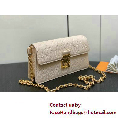 Louis Vuitton Monogram Empreinte leather Wallet On Chain Metis Bag M82836 Cream 2023