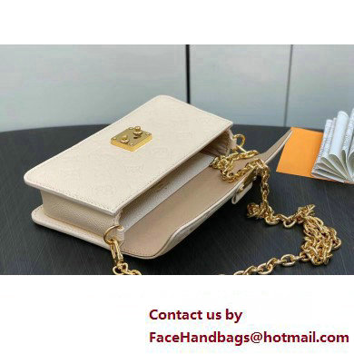 Louis Vuitton Monogram Empreinte leather Wallet On Chain Metis Bag M82836 Cream 2023