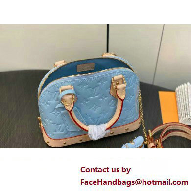 Louis Vuitton Monogram Vernis Alma BB Bag New LV Remix M24062 Sky 2024