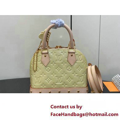 Louis Vuitton Monogram Vernis Alma BB Bag New LV Remix M24063 Chic and Yellow 2024