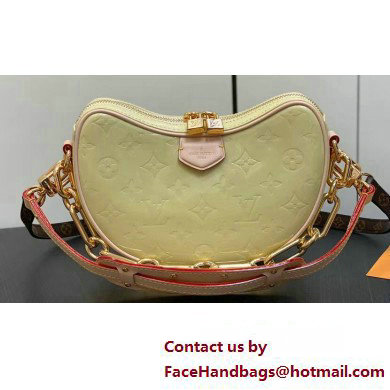 Louis Vuitton Monogram Vernis Croissant PM Bag New LV Remix M24020 Chic and Yellow 2024