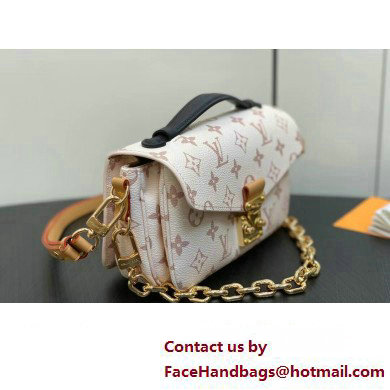 Louis Vuitton Monogram canvas Pochette Metis East West Bag M46914 White 2024