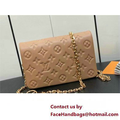 Louis Vuitton Monogram-embossed Lambskin Pochette Coussin Bag M82162 - Click Image to Close