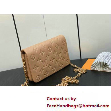 Louis Vuitton Monogram-embossed Lambskin Pochette Coussin Bag M82162