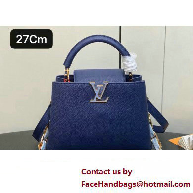 Louis Vuitton Taurillon leather Capucines BB Bag M23280 Blue 2024