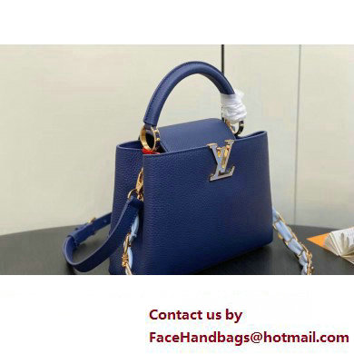 Louis Vuitton Taurillon leather Capucines BB Bag M23280 Blue 2024