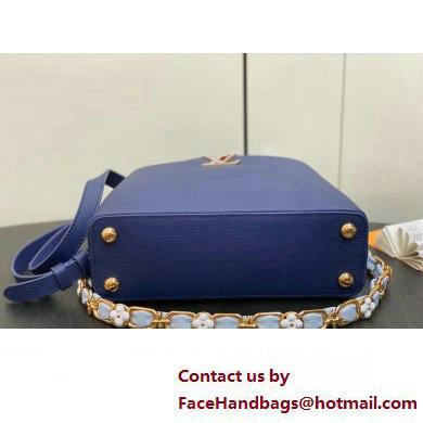 Louis Vuitton Taurillon leather Capucines BB Bag M23280 Blue 2024