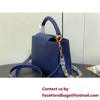 Louis Vuitton Taurillon leather Capucines BB Bag M23280 Blue 2024