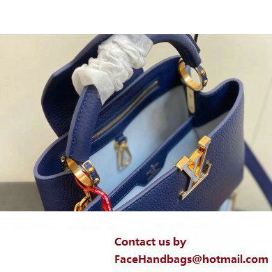 Louis Vuitton Taurillon leather Capucines BB Bag M23280 Blue 2024