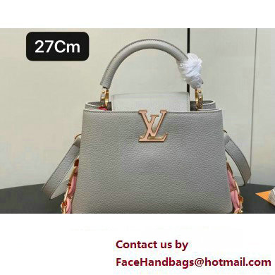 Louis Vuitton Taurillon leather Capucines BB Bag M23280 Gray 2024