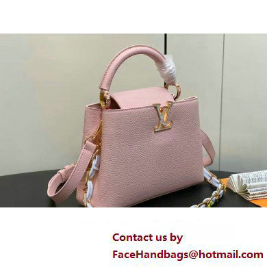 Louis Vuitton Taurillon leather Capucines BB Bag M23280 Pink 2024