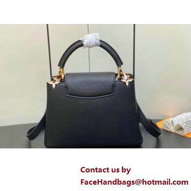 Louis Vuitton Taurillon leather Capucines BB Flower Crown Bag M23263 Black 2023