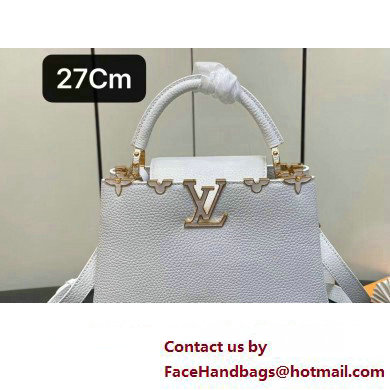 Louis Vuitton Taurillon leather Capucines BB Flower Crown Bag M23331 Creme Nacre 2023 - Click Image to Close