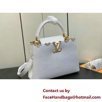 Louis Vuitton Taurillon leather Capucines BB Flower Crown Bag M23331 Creme Nacre 2023