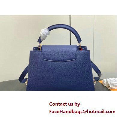 Louis Vuitton Taurillon leather Capucines MM Bag M23199 Blue 2024