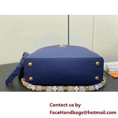 Louis Vuitton Taurillon leather Capucines MM Bag M23199 Blue 2024