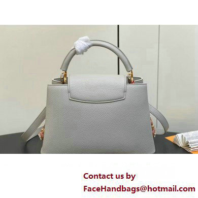 Louis Vuitton Taurillon leather Capucines MM Bag M23199 Gray 2024