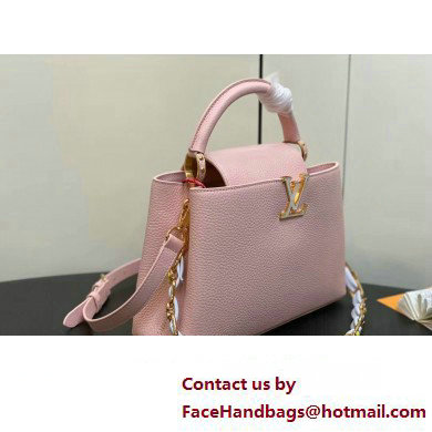 Louis Vuitton Taurillon leather Capucines MM Bag M23199 Pink 2024