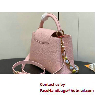 Louis Vuitton Taurillon leather Capucines MM Bag M23199 Pink 2024