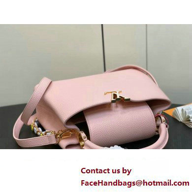 Louis Vuitton Taurillon leather Capucines MM Bag M23199 Pink 2024