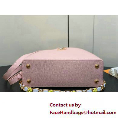 Louis Vuitton Taurillon leather Capucines MM Bag M23199 Pink 2024