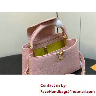 Louis Vuitton Taurillon leather Capucines MM Bag M23199 Pink 2024