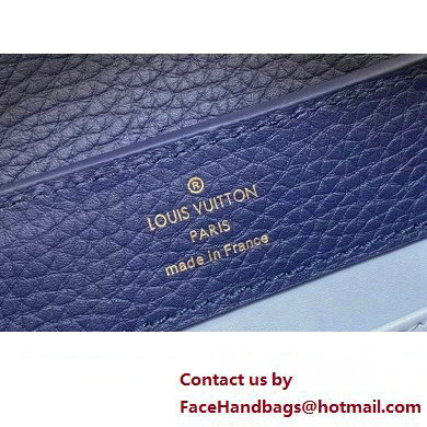 Louis Vuitton Taurillon leather Capucines Mini Bag M23363 Blue 2024