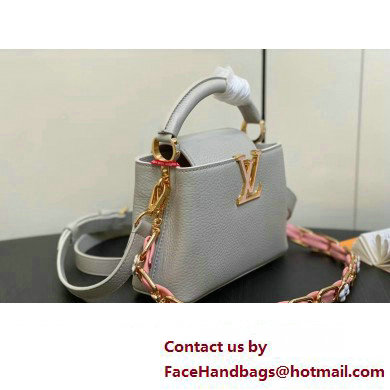 Louis Vuitton Taurillon leather Capucines Mini Bag M23363 Gray 2024 - Click Image to Close