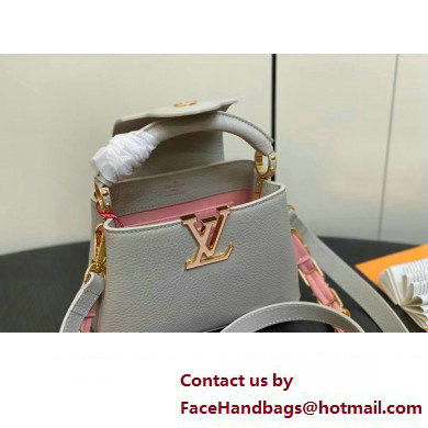 Louis Vuitton Taurillon leather Capucines Mini Bag M23363 Gray 2024