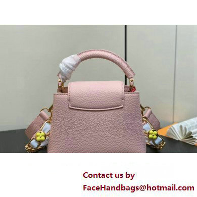 Louis Vuitton Taurillon leather Capucines Mini Bag M23363 Pink 2024