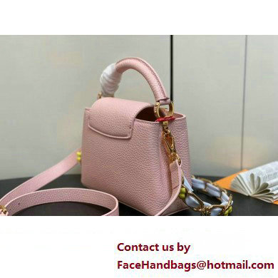 Louis Vuitton Taurillon leather Capucines Mini Bag M23363 Pink 2024