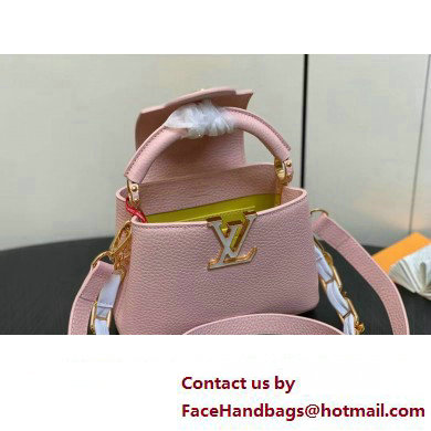 Louis Vuitton Taurillon leather Capucines Mini Bag M23363 Pink 2024