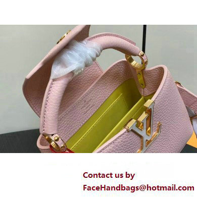 Louis Vuitton Taurillon leather Capucines Mini Bag M23363 Pink 2024