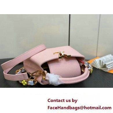 Louis Vuitton Taurillon leather Capucines Mini Bag M23363 Pink 2024