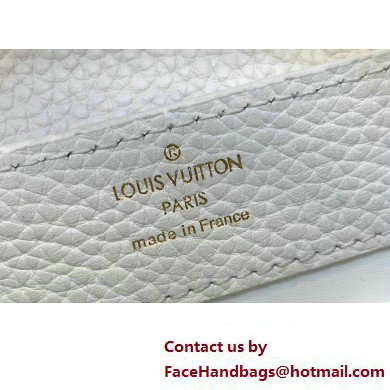 Louis Vuitton Taurillon leather Capucines Mini Flower Crown Bag M56669 Creme Nacre 2023