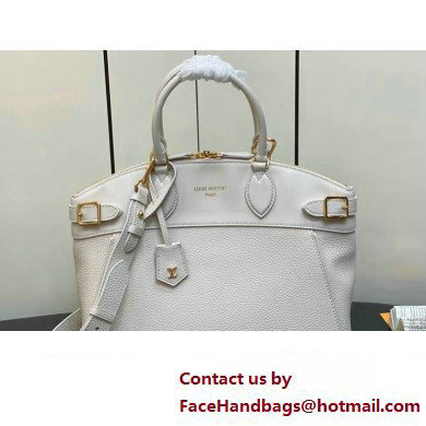 Louis Vuitton Taurillon leather Lock It MM Bag M23061 Creme Beige 2023 - Click Image to Close