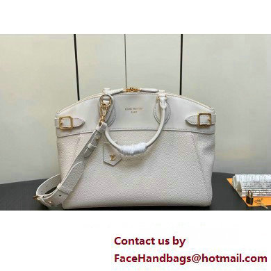 Louis Vuitton Taurillon leather Lock It MM Bag M23061 Creme Beige 2023