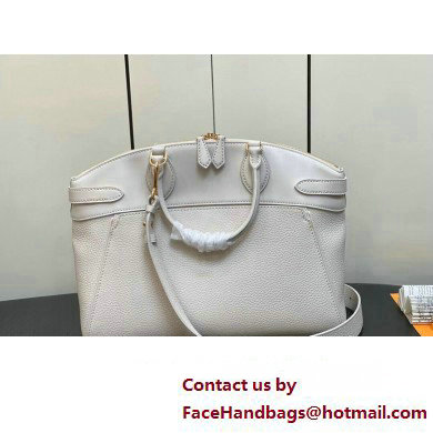 Louis Vuitton Taurillon leather Lock It MM Bag M23061 Creme Beige 2023